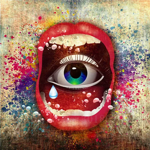 Алмазная 5D картина сделай сам вышивка крестиком глаза во рту мозаика полная