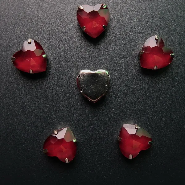 A19 Dark red 20 шт/уп, серебряные украшения в виде когтей, желе, конфета, стекло, кристалл, 10 мм, в форме сердца, пришитые стразы, бусины для свадебного платья, сумок, обуви, сделай сам, отделка - Цвет: A19 Dark red