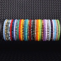 41 colors tiny cut crystal beads bracelets women fashion elastic geometric faceted mini beads bracelet femme luxury jewelry gift