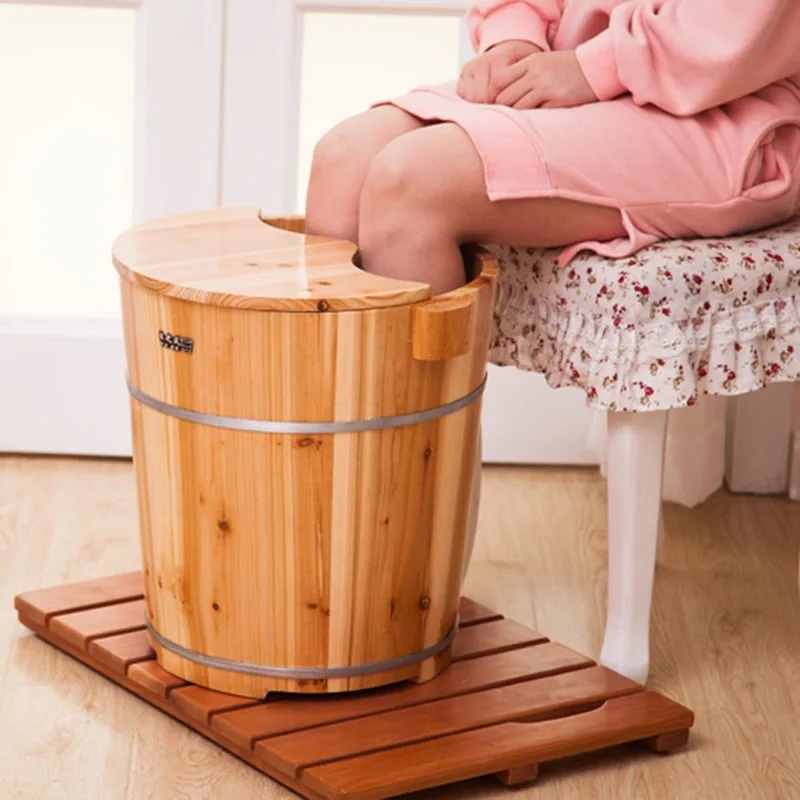 Бочка для ног High Fir бочка деревянная ванна дома с крышкой|Надувные и переносные