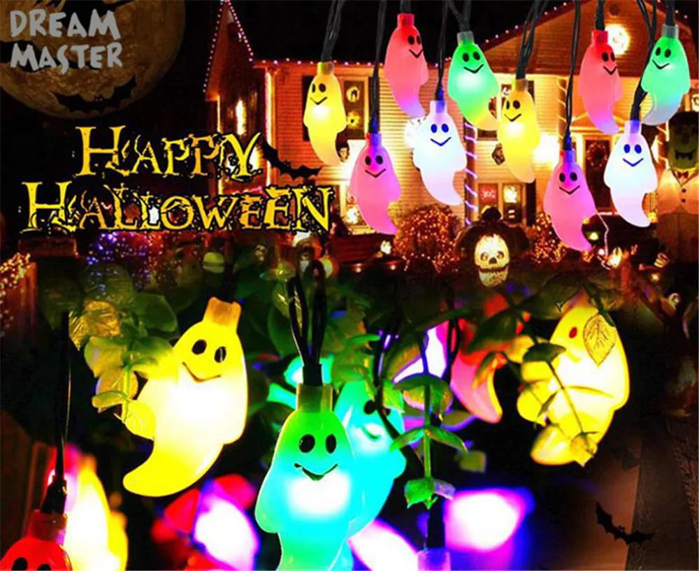 AA батарея гирлянды для уличного светильник s Красочные призрак Сказочный
