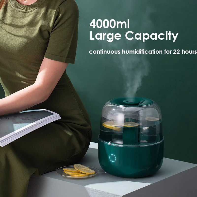 Увлажнитель воздуха большой емкости 4000 мл ультразвуковой бесшумный