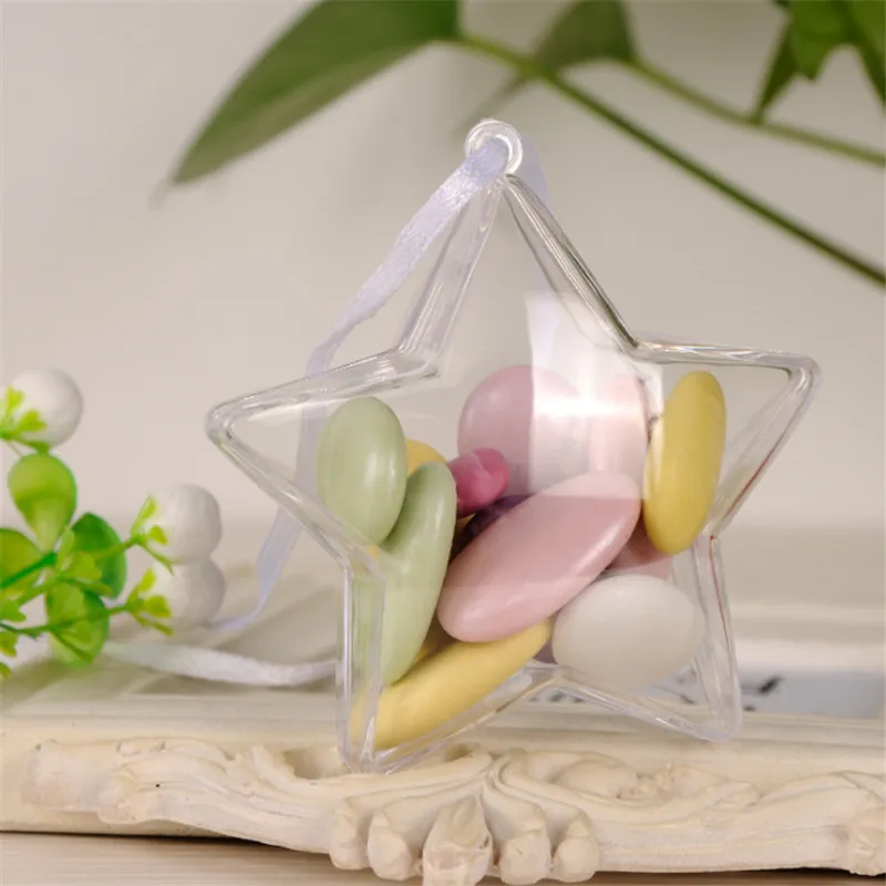 5 шт. прозрачные пластиковые шарики в форме звезд/влюбленных|Украшения своими