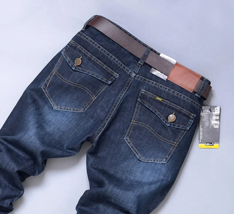 Men's Smart Casual Jeans Straight Large Size Denim Trousers