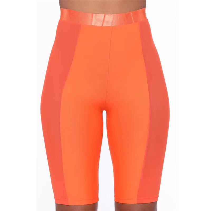 Шорты женские сетчатые с сетчатыми вставками пикантные облегающие бермуды до