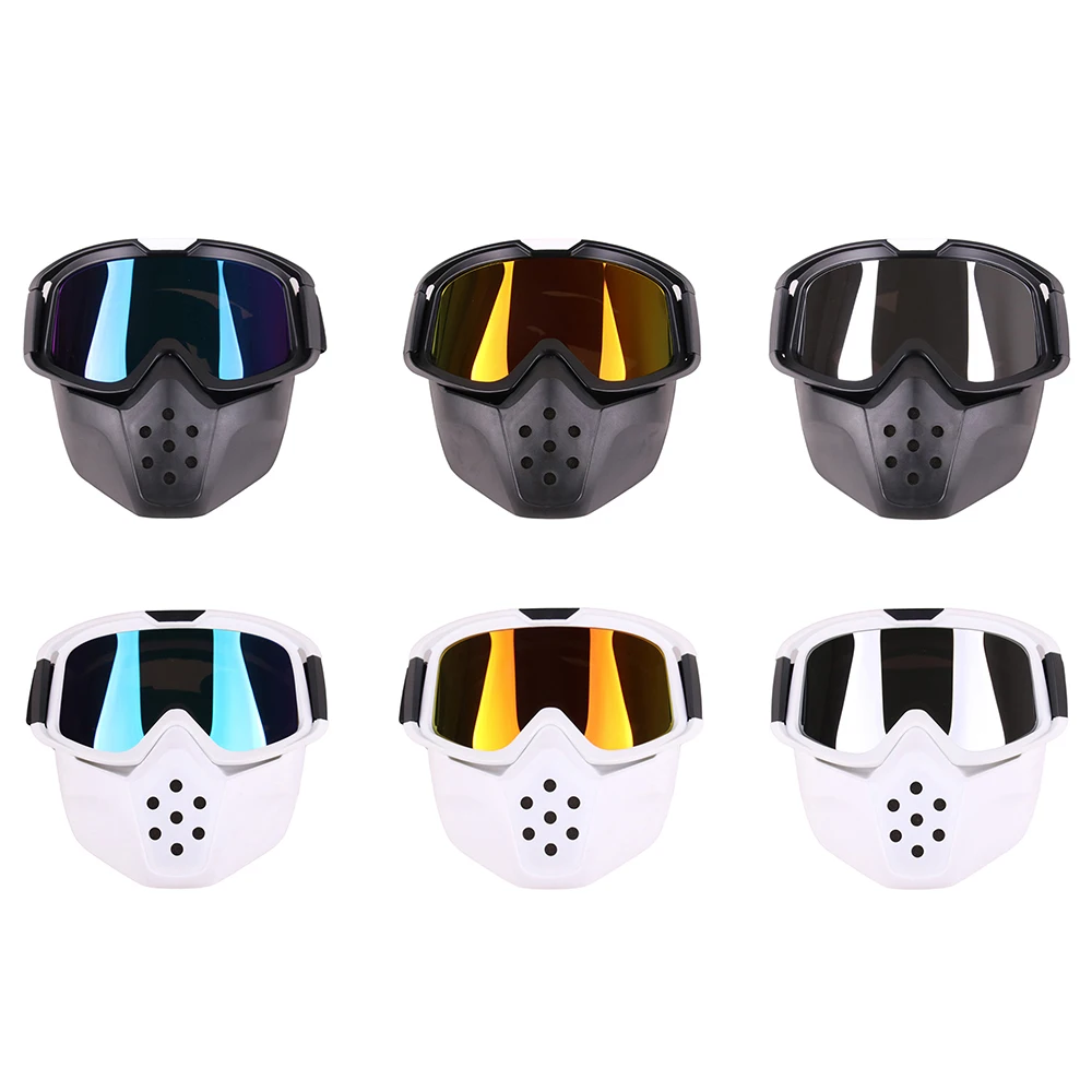 На открытом воздухе линзы мотоциклетные очки маска для мотокросса лица съемный