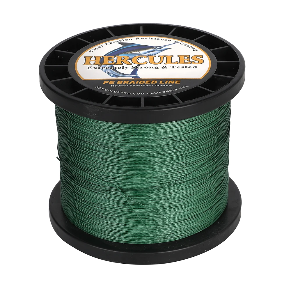 Hercules зеленая рыболовная леска 100 2000 м устойчивая к истиранию 10 80 анг. Фунт. нулевое