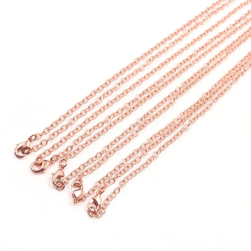 Популярные цвета розового золота металлические звенья цепи Ширина 2 мм длина