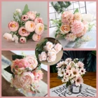 Искусственные шелковые цветы пионов, 1 шт., для украшения дома, свадьбы, скрапбукинга