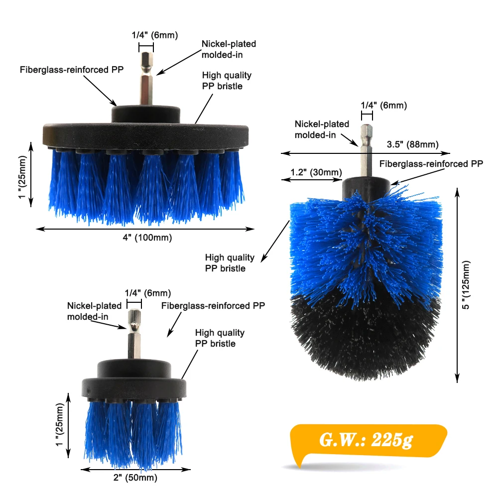 3 цвета шт./компл. красная дрель щетка для очистки кожи пластика дерева мебели