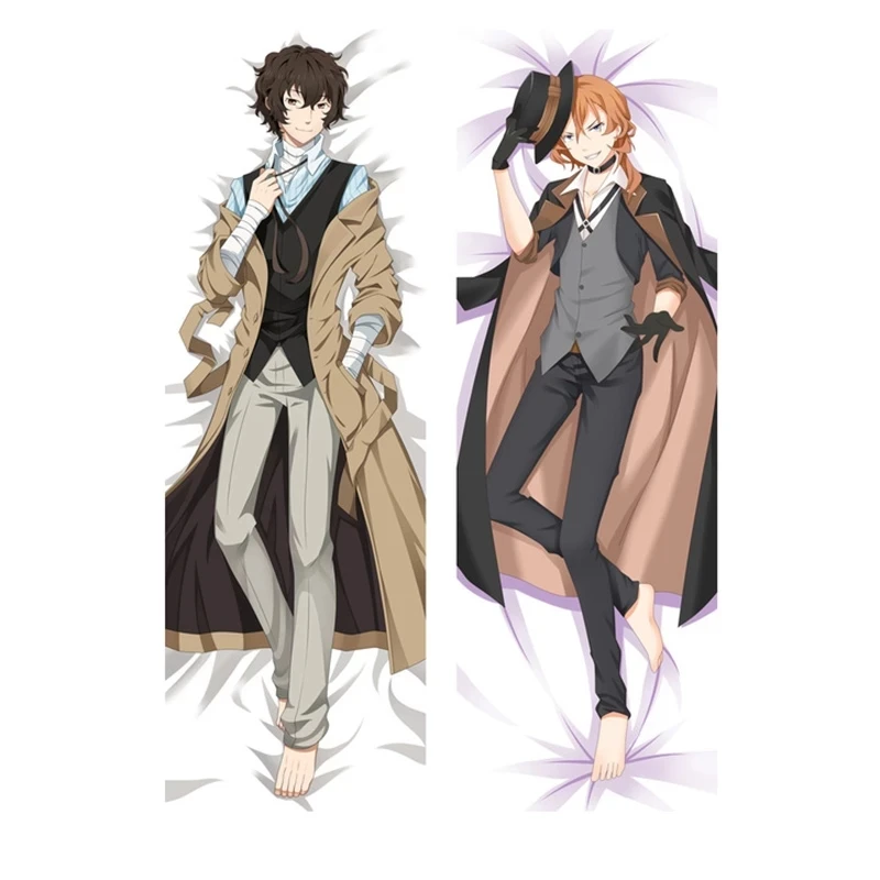 

Anime Bungo Stray Dogs Pillow Case Dazai Osamu Double Sided Dakimakura Costume Hugging Body Xmas Gifts Throw Pillow Cover Case