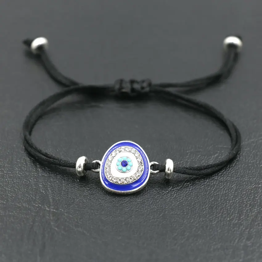 Браслет с кубическим цирконием от сглаза для мужчин и женщин модный браслет