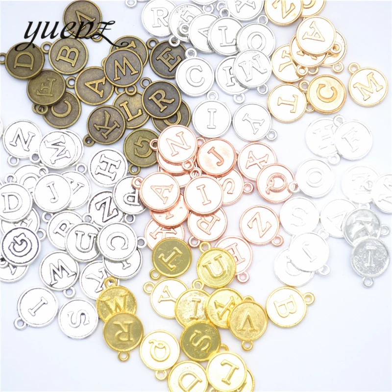 

YuenZ 26 pcs/Set 7 Colors Metal Alloy Alphabet A-Z Letters Charms Pendants Diy Jewelry Accessories 15*12 mm S205