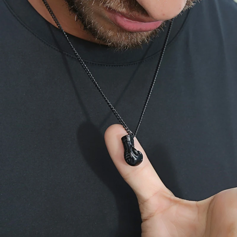 Oulai777 боксёрские перчатки кулон стального цвета мужское ожерелье из нержавеющей