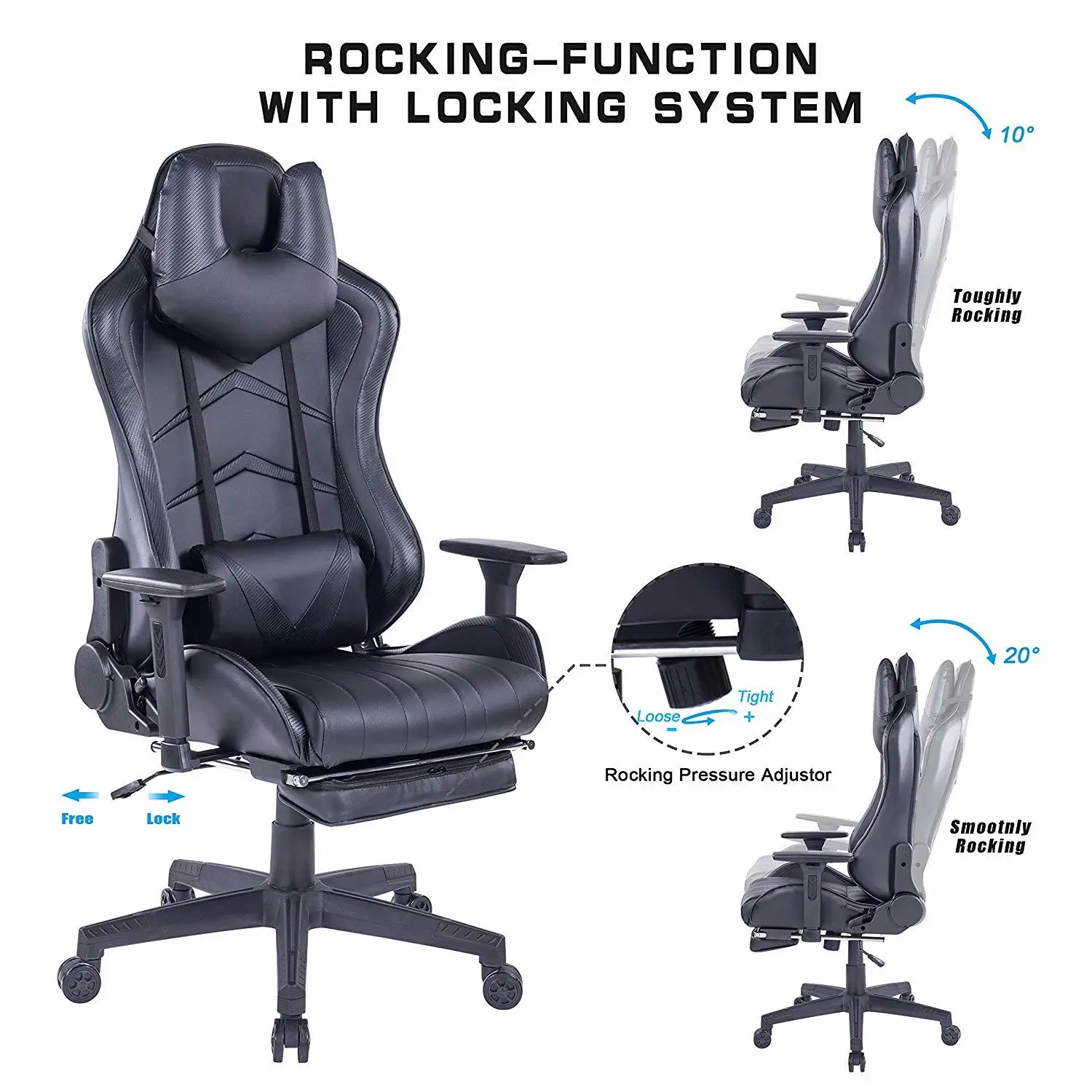 Кожа 8202. WB тканевое PU мягкое кресло-качалка удобное игровое кресло для офисной