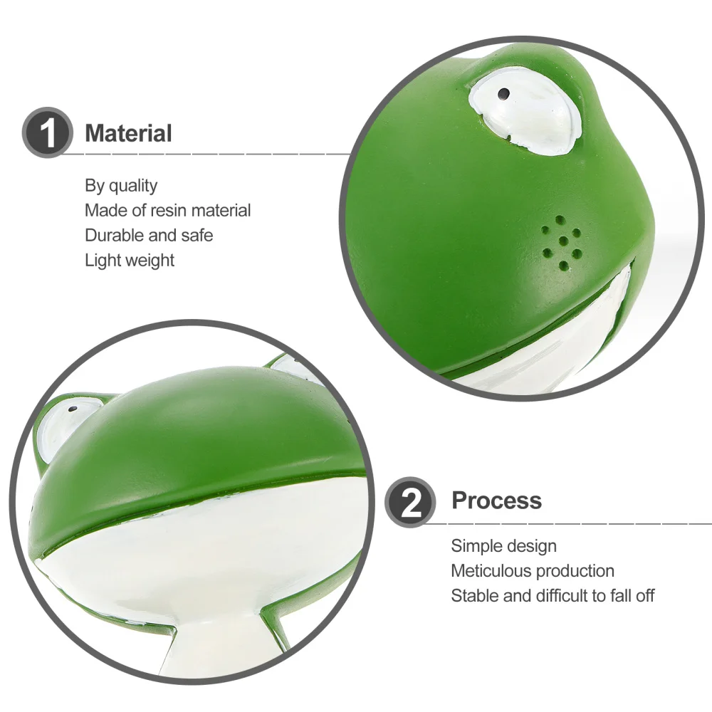 

1pc Cartoon Frogs Ornament Resin Frogs Decoration Tabletop Frogs Decoration