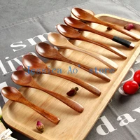 6pcs eco friendly nature wood spoon modern kitchen cute spoons for desert coffee jam honey kid spoons japanese wooden spoons