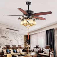 modern ceiling fan lights villa living room dining room fan lights wooden leaf ceiling fan with lights remote control
