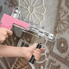 2 в 1 Tufting пистолет Электрический ковер Tufting пистолет ковровое плетение Флокирование машины могут сделать как срезание ворс и петля ворс ручной пистолет