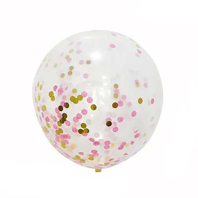 gold and pink pieces 10 шт розовое золото с пайетками конфетти латексные шары Свадебные украшения для дня рождения Детские праздничные шары - Цвет: gold and pink pieces