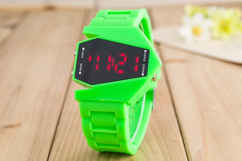 green Skmei роскошный цифровой таймер с сигналом задняя подсветка светодиодный часы для мужчин и женщин спортивные наручные часы relogio спортивные часы - Цвет: green