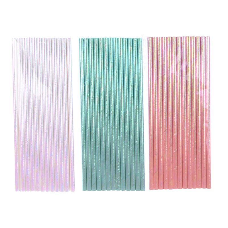 25 шт./лот радужные бумажные соломинки питьевые DIY соломинки|Соломинки для питья| |