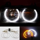 Светодиодное кольцо с ангельскими глазами из хлопка для BMW 3 серии E30 E36 M3 333i 325i 323i 316i 318i 325td 1982-2000 Янтарный Желтый Оранжевый Белый