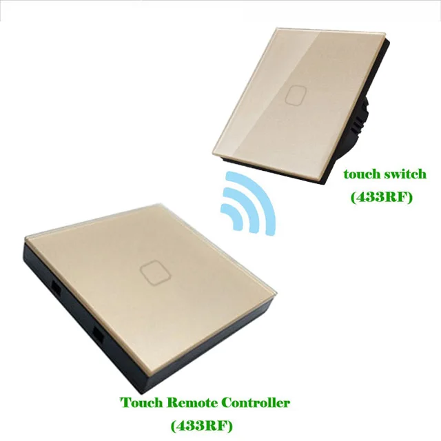 SL-S601-S01G Esooli 433 МГц беспроводной дистанционный настенный светильник сенсорный выключатель стандарт ЕС 1 банда 2 способ беспроводной накопитель дистанционный сенсорный переключатель - Цвет: SL-S601-S01G