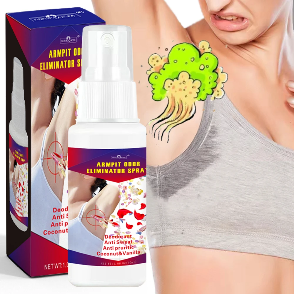 Body Odor Sweat Deodorant Spray Lasting Underarm Feet Sweating Deodorizer Eliminate Bad Smell Antiperspirants Natureguess | Красота и