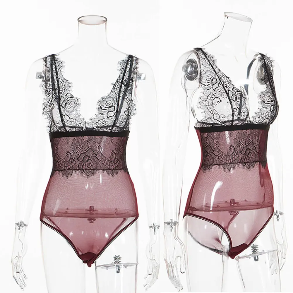 Новое женское сексуальное нижнее белье Babydoll Ночное кружевное черное платье