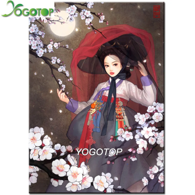 

Ancient Art 5D DIY Diamond Embroidery beauty of the moonlight Handmade Gift Picture Diamond painting Mosaic Cartoon girl YY2526