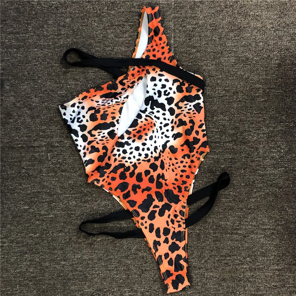 

Sexy Swimsuit High Waist Women Swimwear Body Set Bather Leopard Snake Print Bathing Suit Swim