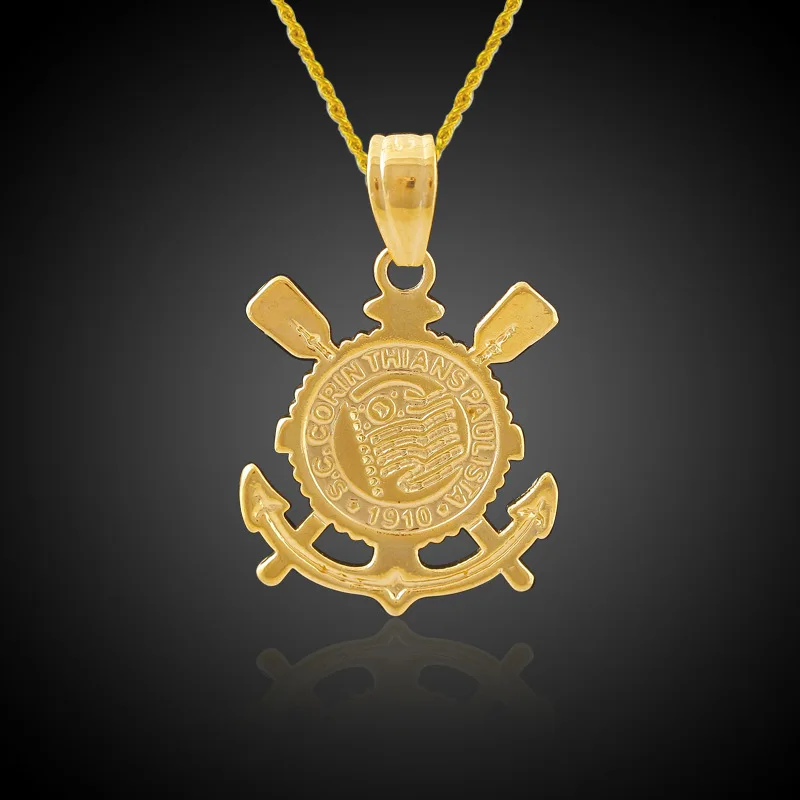 

Corins Book Logo Navy Boat Anchor Necklaces Gold Plated Neck Chain Vintage Retro Pendant For Men Women