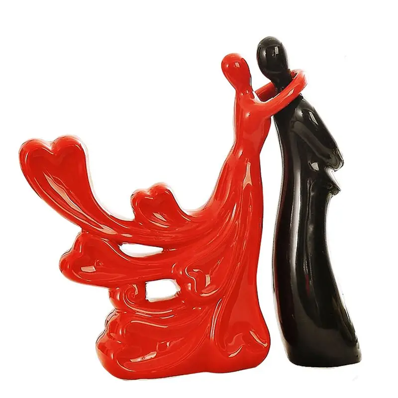 Статуэтка для влюбленных страстных поцелуев леди мужчины Художественная