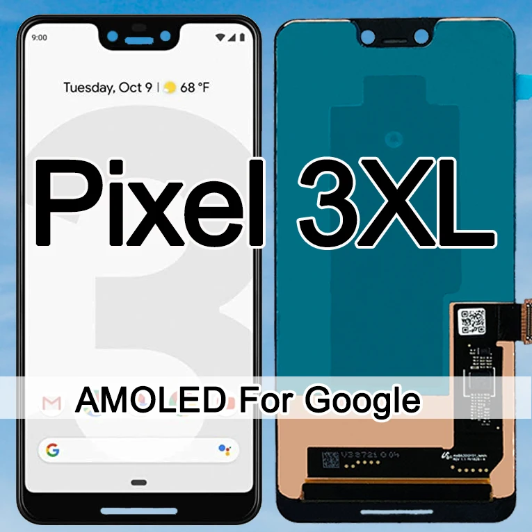 Оригинальный Amoled экран для Google Pixel 3XL ЖК дисплей сенсорный дигитайзер 3 XL сменный