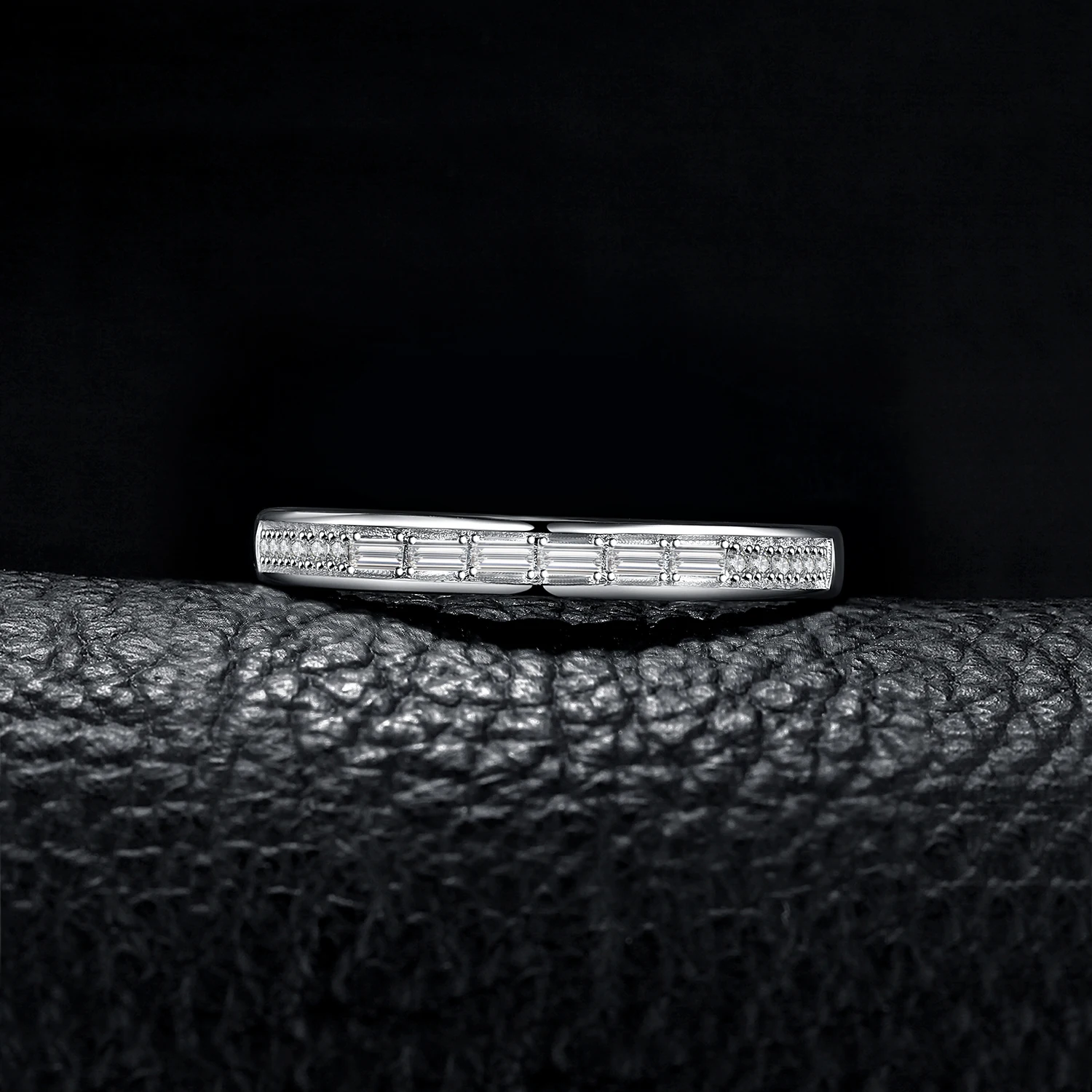 JewelryPalace кубического циркония половина Eternity свадебный набор каналов полоса 925 пробы Серебряное кольцо Красивая Новинка; Лидер продаж для Для женщин