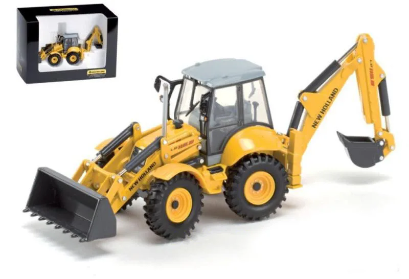 

1:50 New Holland lb115b Terna Backhoe Loader Alloy excavator Model Collections