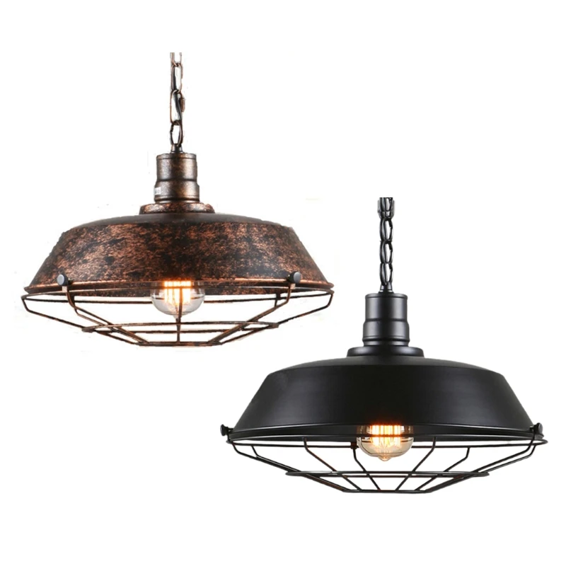 

X7AB Loft Style Vintage Pendant Lamp Light Industrial Retro Iron Hanging Ceiling Lamp
