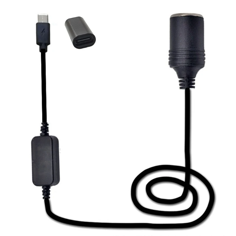 USB C PD женский Тип Male к 12В автомобильный разъем Питание кабель с Напряжение