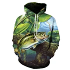 Худи мужское и женское с 3D-принтом океанской рыбы, повседневное Спортивное худи на заказ, модная уличная мужская одежда