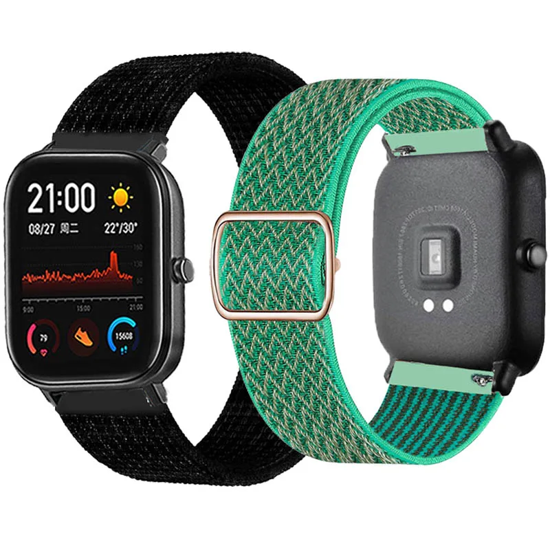 

Nylon Bracelet For Amazfit GTS 3 2e 2 Mini Bip U Pro S Lite GTR 3 2 Smart Watch Strap