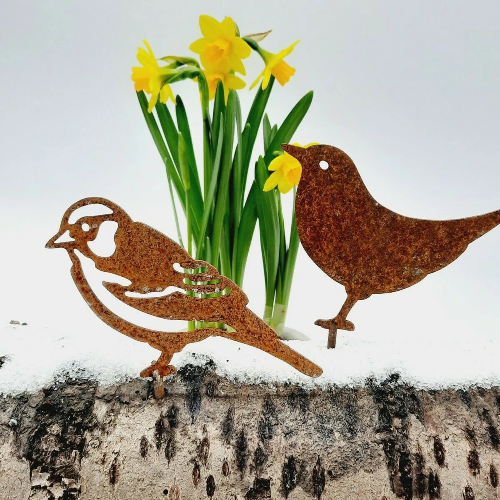 Украшение для сада уличный металлический садовый светильник в виде птиц Робин