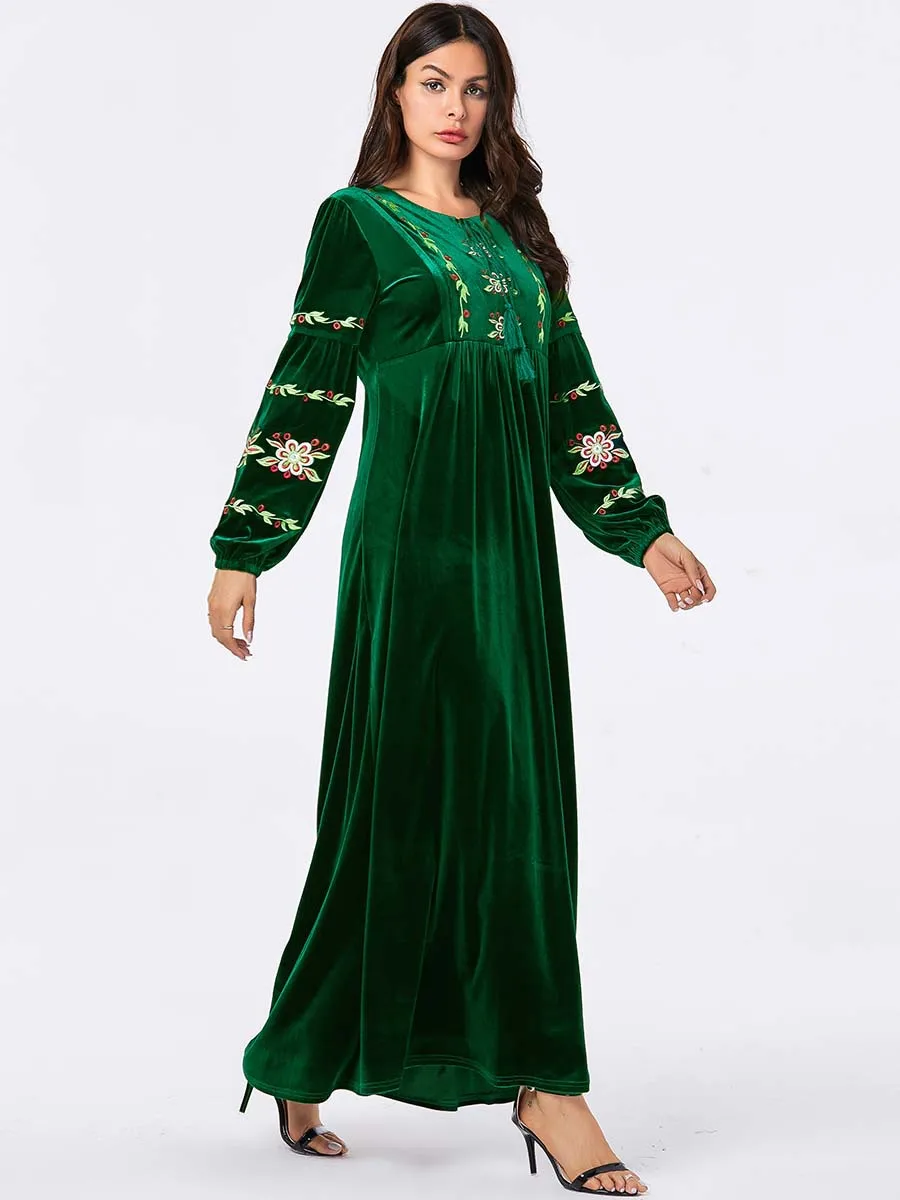 9084 мусульманское платье caftan marocain модное женское платье-абайя большого размера с