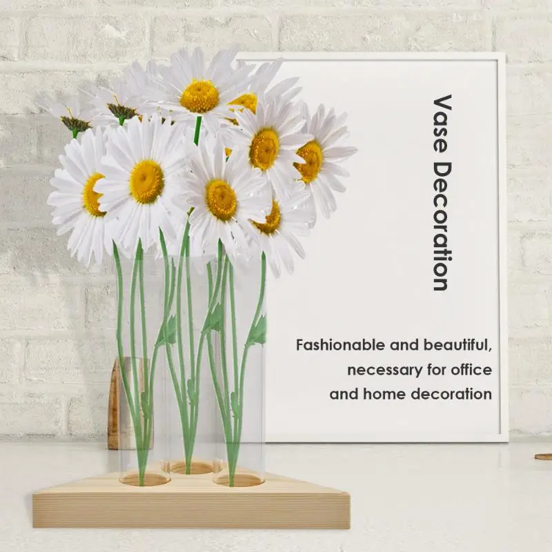 Креативная прозрачная стеклянная ваза для гидропоники треугольная настольная