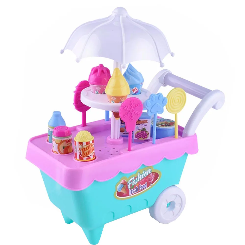 Мини детский подарок тележка для мороженого игровой набор детская игрушка