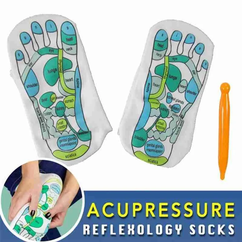 

Acupressure Reflexology Socks Physiotherapy Massage Relieve Tired Foot Point Sock Breathable Reflexology Socks for Women Men