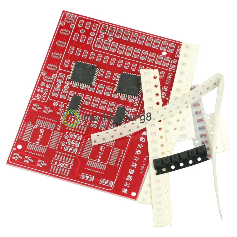 

Компоненты SMD/SMT, 1 шт., тренировочная доска, навыки для пайки, семейный набор «сделай сам»
