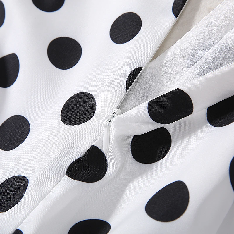 Queen Letizia Ortiz Rocasolano Polka Dot Print Women Dress V-Neck Maxi Dresses