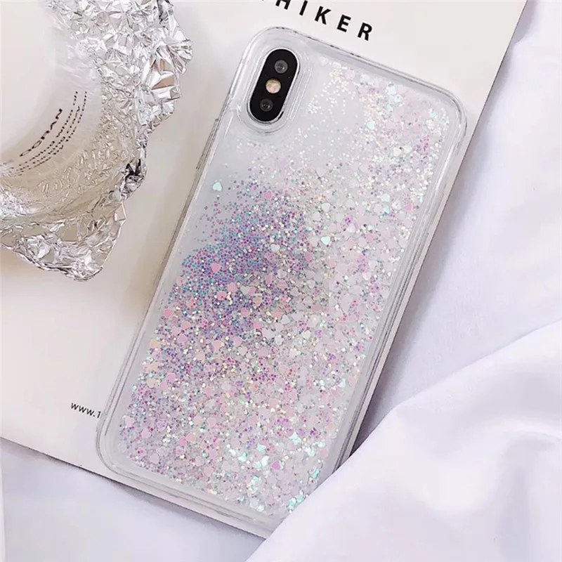 С блестками жидким песком чехол для телефона huawei P8 P9 P10 P20 P30 P Smart плюс крышка