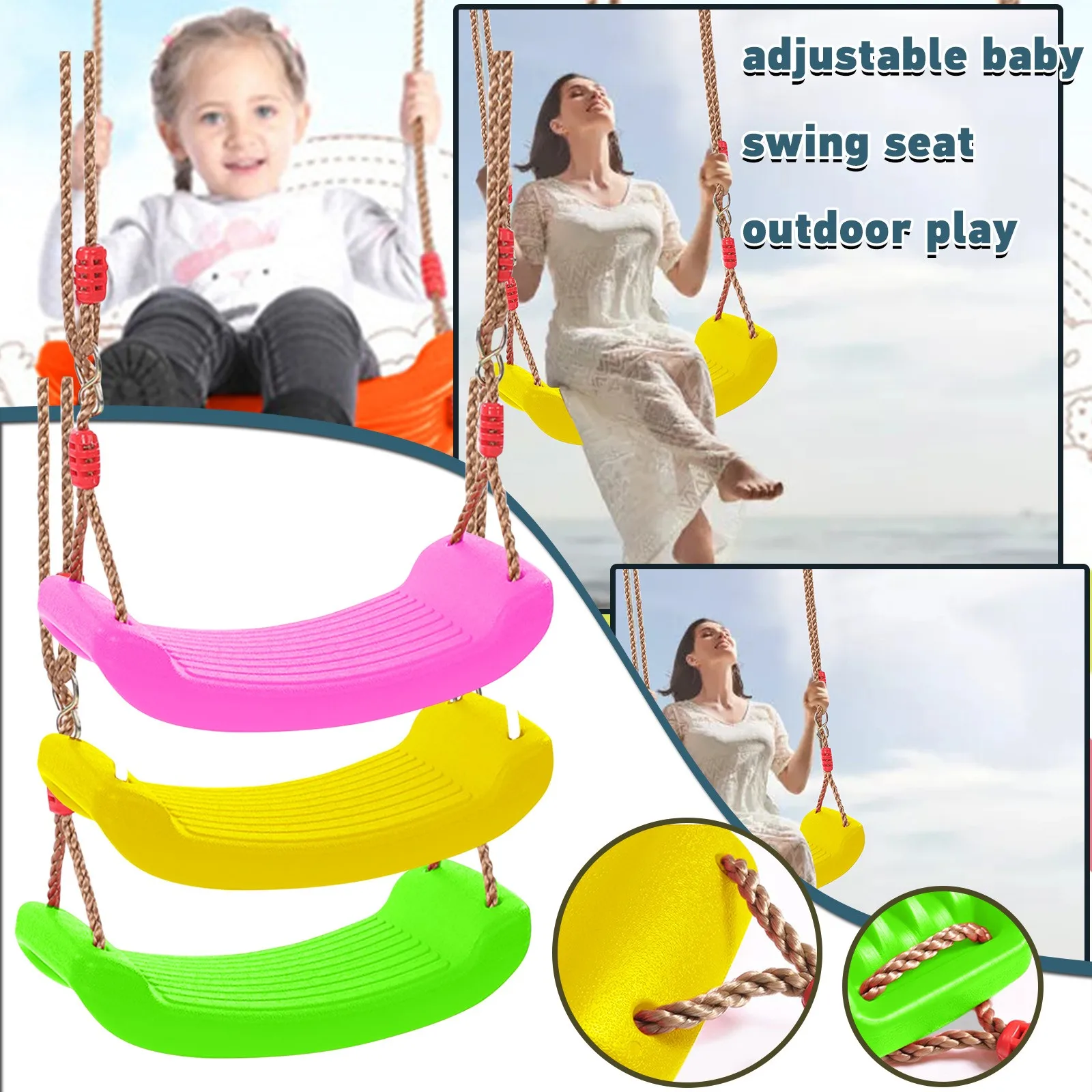 Детские Игрушки Для дома и улицы сиденье садовой качели U образный регулируемый